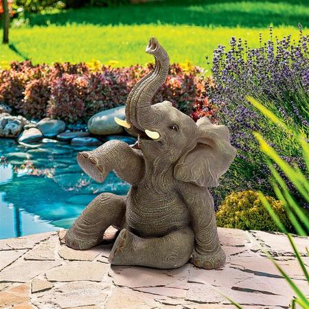 DESIGN TOSCANO Petey the Pint-Sized Pachyderm Elephant Garden Statue KY505107